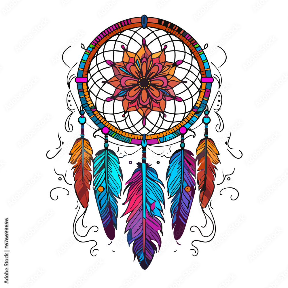 Dreamcatcher PNG, dreamcatcher svg, dreamcatcher vector, boho, american native, dreamcatcher