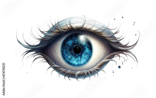 Realistic Image of Enchanted Eye Primer on a Clear Surface or PNG Transparent Background.