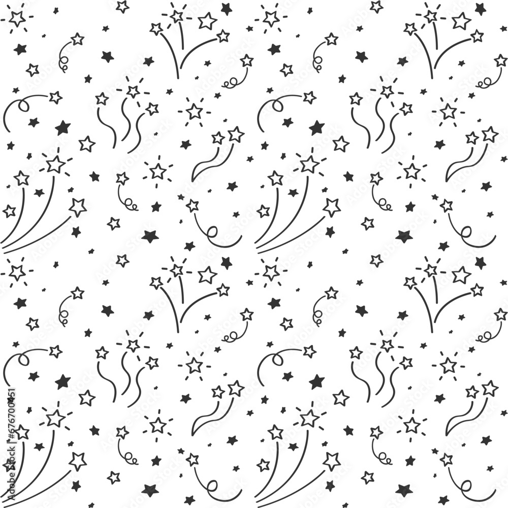 stars seamless pattern, background, wallpaper
