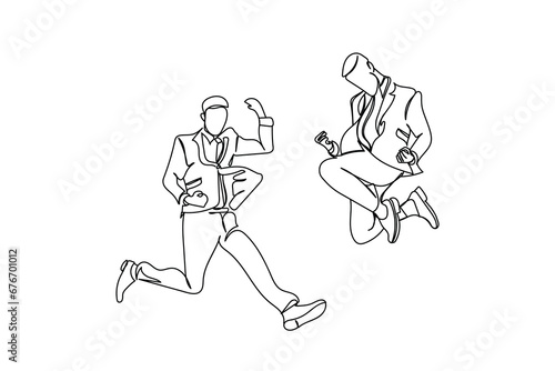 line art of father with grown up sons. Family and fatherhood. art of a young businessman excited and happy over a business deal. Progressive entrepreneurs. Vector hand drawn art of successful and head