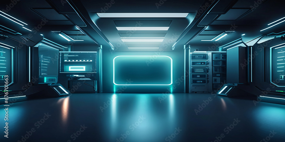 full view of technology room theme background full view of technology room theme background