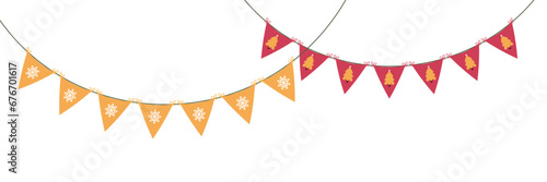 Christmas hanging ornaments are used to decorate cards, posters, web decorations and products during the Christmas holiday season