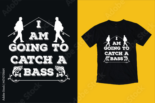 Bass fishing t-shirt design. You can find bass fishing vector resources from here.