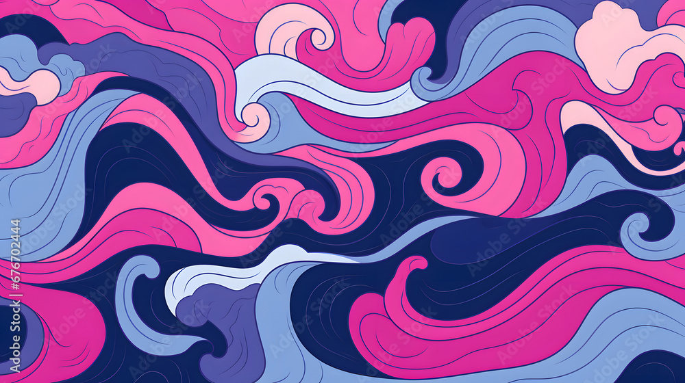 seamless pattern with pink waves seamless pattern with pink waves