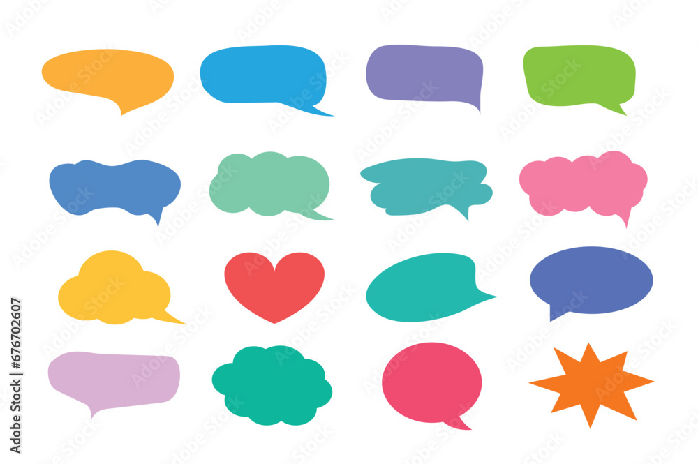 Set of callout, speech bubbles, chats, elements icons, vector illustration. Set of callout, speech bubbles, chats, elements icons, vector illustration.