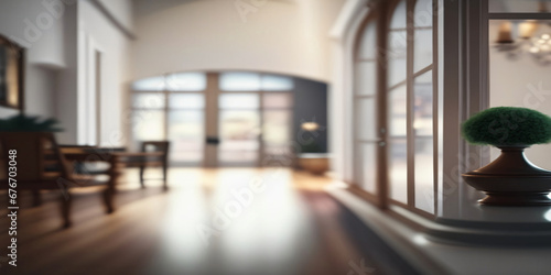 light blurred background view of inside house 