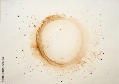 mancha de café sobre un fondo blanco