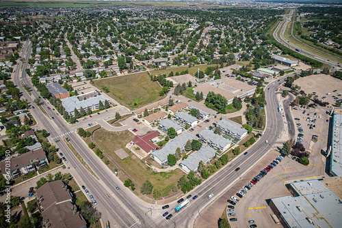 Aerial of the Massey Place Neighborhood in Saskatoon