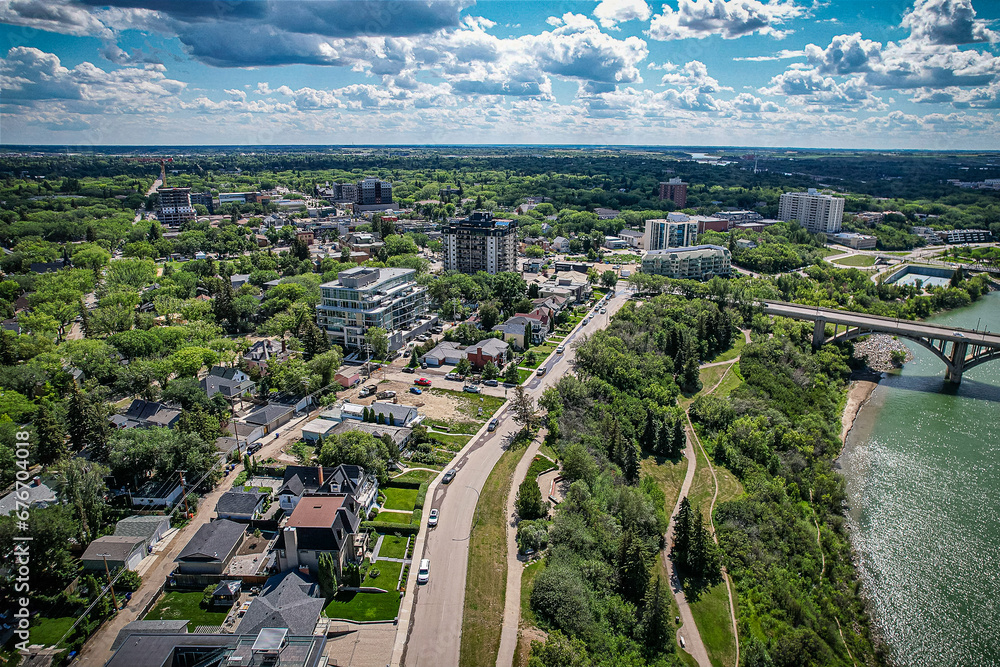 Aerial of the Nutana Neighborhood in Saskatoon