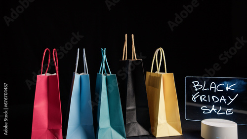 Colored Shopping Bags Black Friday