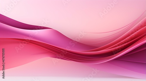 Abstract 3D Background of Curves and Swooshes in fuchsia Colors. Elegant Presentation Template