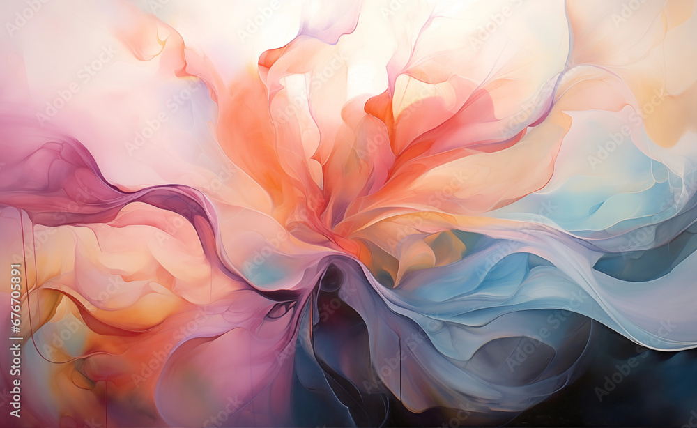 Ephemeral, abstract representation of passing time through fading ...