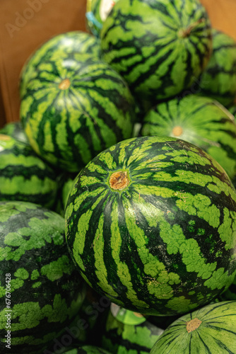 melons in a market