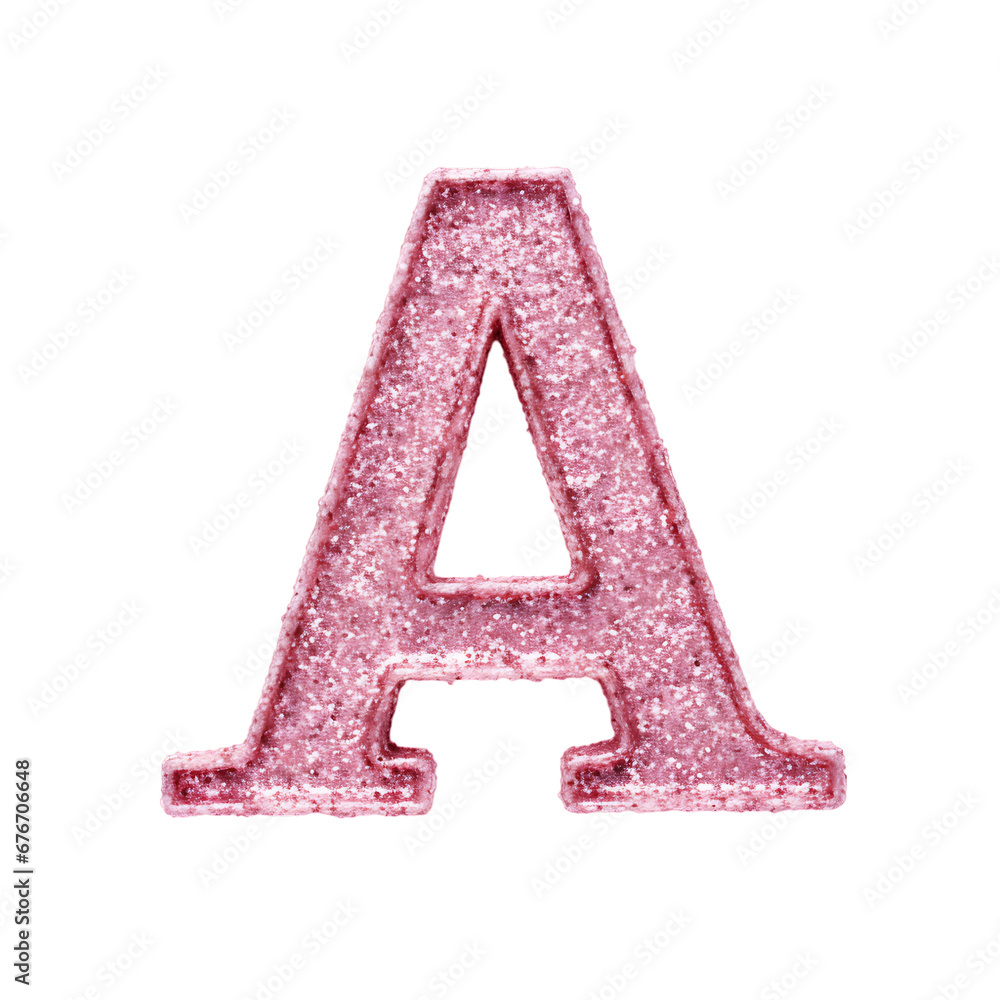 Pink glitter letter alphabet , transparent background Pink glitter letter alphabet , transparent background