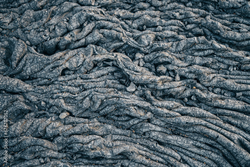 Cold and cracked Lava near Grindavik at the vulcano eruption site in Iceland