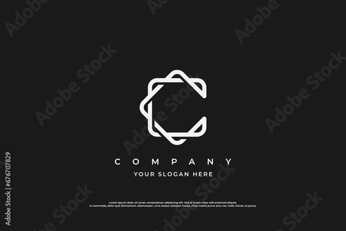 Initial Letter C Decorative Logo Design Vector