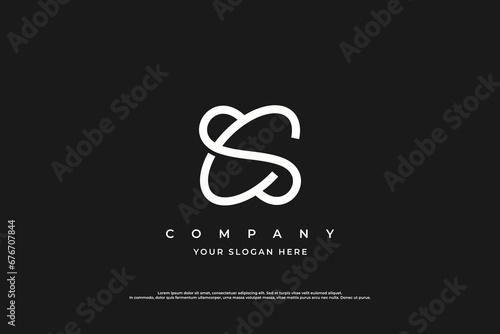 Initial Letter CS or SC Logo Design Vector
