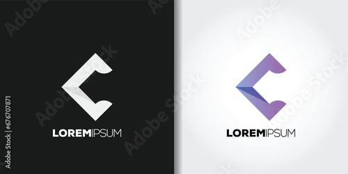 square letter c logo set
