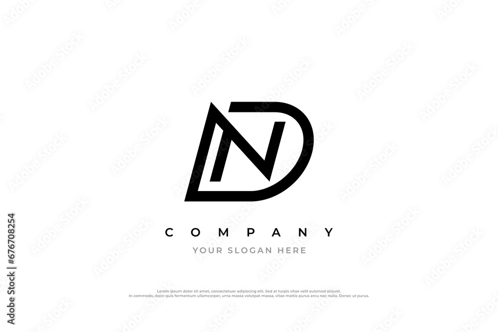 Letter DN or ND Logo Design Vector Template Letter DN or ND Logo Design Vector Template