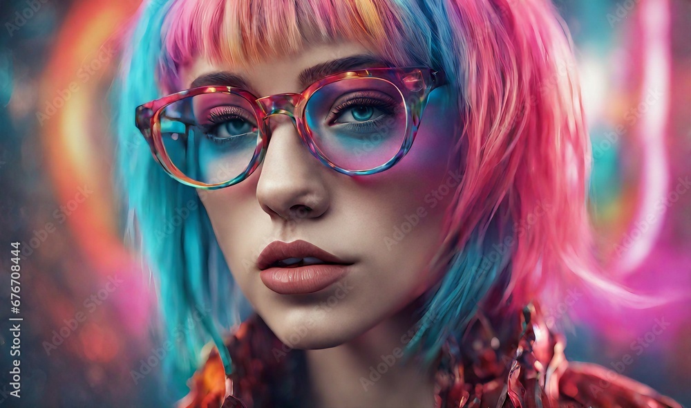 Fototapeta premium portrait of a woman with creative make up