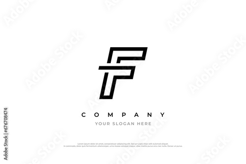 Minimal Letter F Logo Design