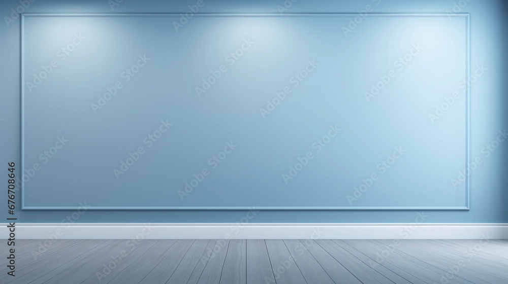 Blue background for product shots, studio lighting, product stand, copy space for text, minimalist, beautiful display