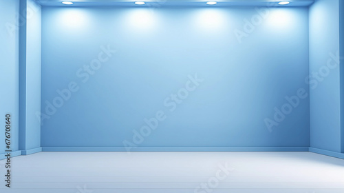 Wallpaper Mural Blue background for product shots, studio lighting, product stand, copy space for text, minimalist, beautiful display Torontodigital.ca