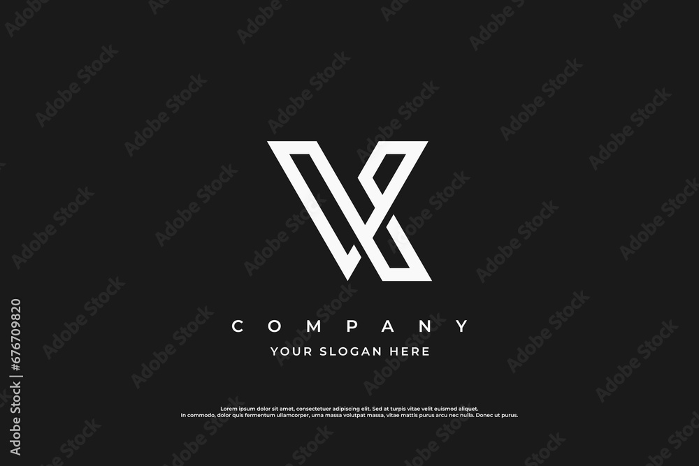 Letter VK Monogram Logo Design Vector Letter VK Monogram Logo Design Vector