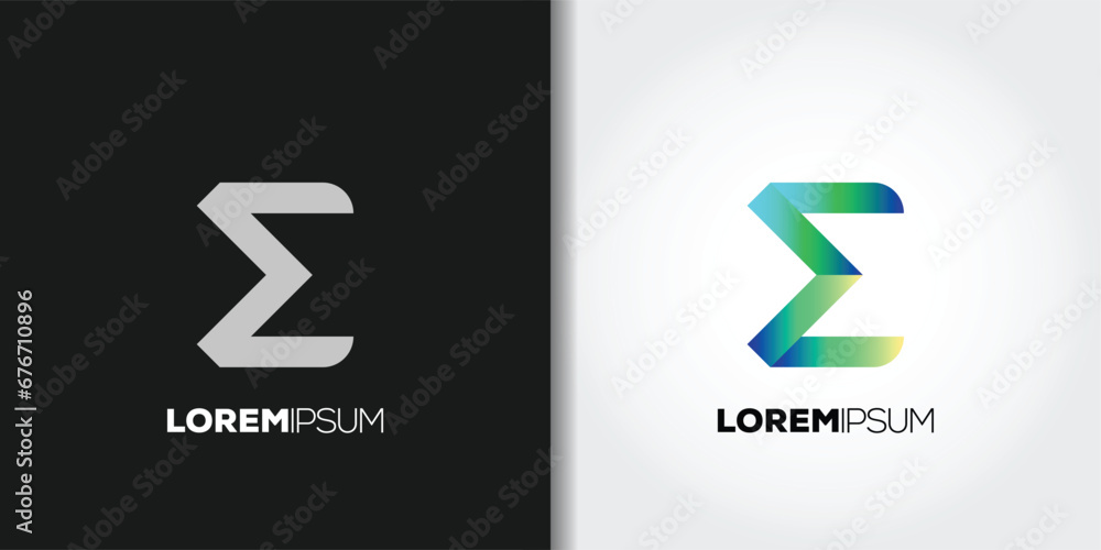 rigid letter e logo set rigid letter e logo set