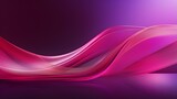 Abstract 3D Background of Curves and Swooshes in magenta Colors. Elegant Presentation Template