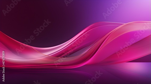Abstract 3D Background of Curves and Swooshes in magenta Colors. Elegant Presentation Template