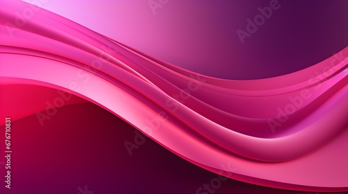 Abstract 3D Background of Curves and Swooshes in magenta Colors. Elegant Presentation Template