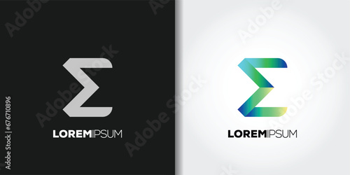 rigid letter e logo set