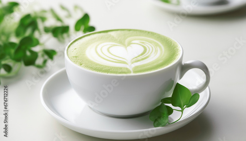 cup of matcha latte