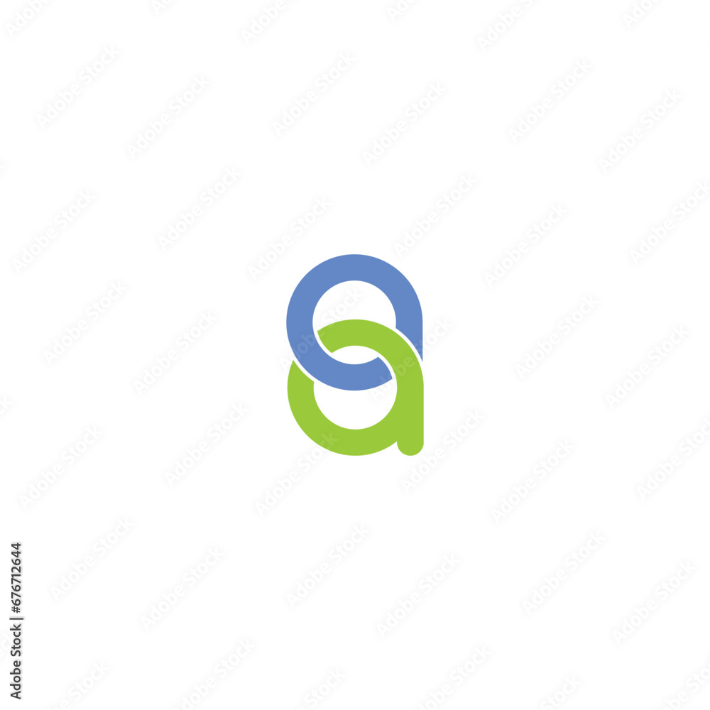 Letter aa logo isolated on white background Letter aa logo isolated on white background