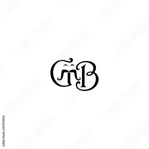 Letter GB logo isolated on white background