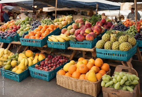 different fruits in the fruit market