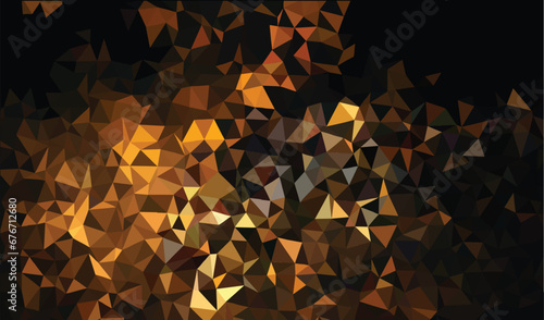 Dark Orange vector template with crystals, triangles. Pro Vector
