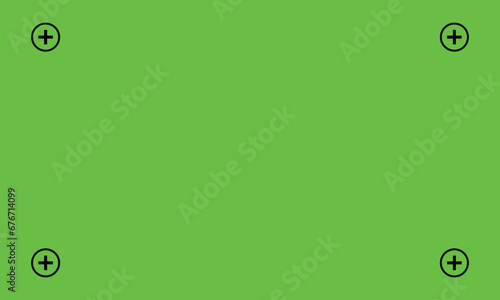 Green chroma key track point. Chroma key green Background. Vector illustration