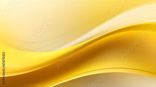 Abstract 3D Background of Curves and Swooshes in yellow Colors. Elegant Presentation Template