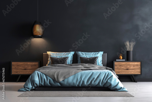 Generative AI illustration of luxury bedroom