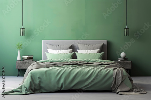 Generative AI illustration of luxury bedroom