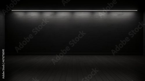 Empty dark black room background. Black gradient texture