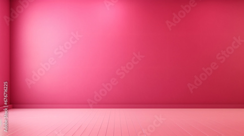 Empty dark pink room with gradient pink abstract background
