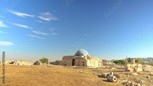 Amman Citadel landmark from Amman city in Jordan