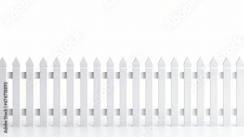Fence on a white solid background