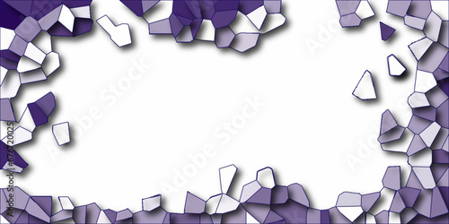 Abstract colorful violet, beige mosaic pattern. Pebble seamless pattern vector illustration Quartz light purple and light Broken Stained Glass Background with black outlines 3d Voronoi diagram