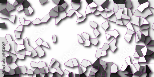 Abstract colorful gray, beige mosaic pattern. Pebble seamless pattern vector illustration Quartz light gray and light Broken Stained Glass Background with purple outlines Voronoi diagram