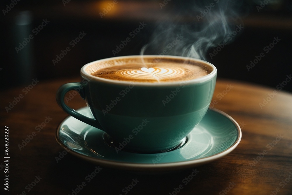 cup of coffee on the table cup of coffee on the table