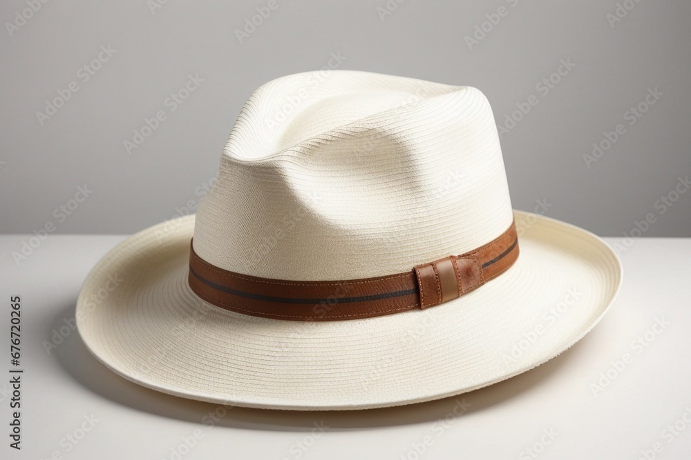 White classic hat, with background 